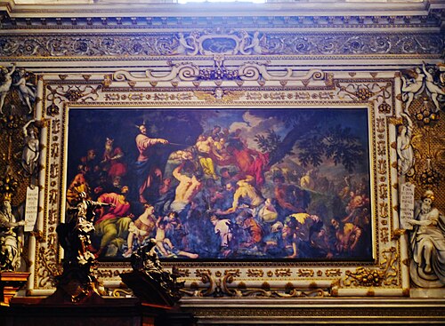 Mosè fa scaturire l'acqua dalla roccia (Zanchi), , Antonio Zanchi