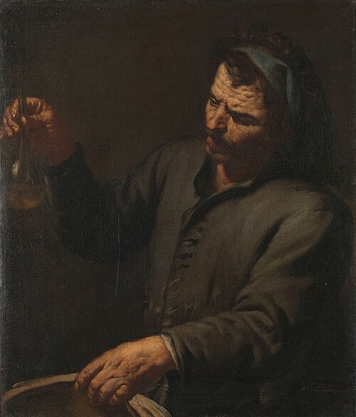 Man with Urine Bottle in his Hand, 1650, Antonio Zanchi