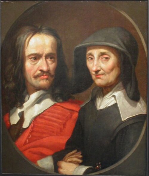 Autoportrait avec sa mère, 1635, Jacques Stella