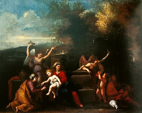 Rest on the flight into Egypt, 1650, Jacques Stella
