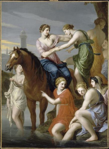 Clélie passant le Tibre, 1637, Jacques Stella