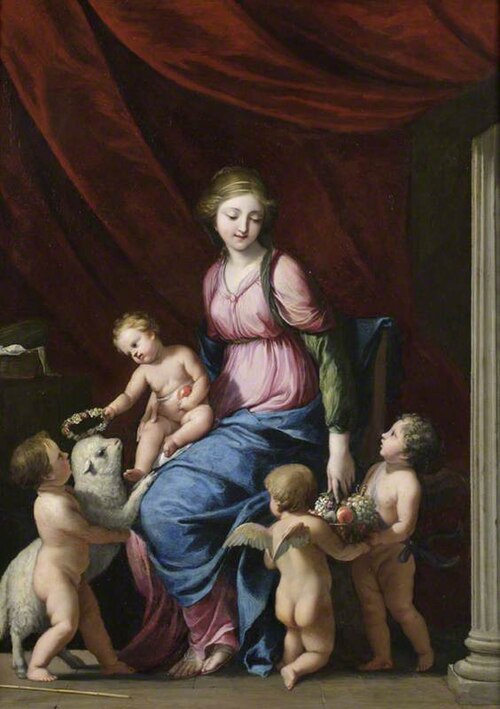 The Virgin and Child with Saint John the Baptist and Child Angels, 1637, Jacques Stella