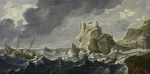A Mediterranean Harbour Entrance, 1650, Bonaventura Peeters