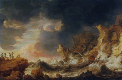 Shipwreck on a Rocky Coast, 1640, Bonaventura Peeters