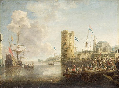 Ships in a southern harbour, 1641, Bonaventura Peeters