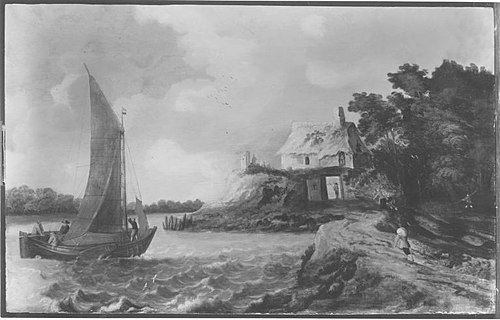 Hütte an einem Kanal (Nachfolger?), 1633, Bonaventura Peeters