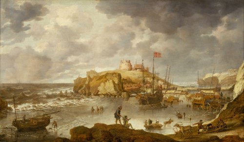 The port of Archangel, 1644, Bonaventura Peeters