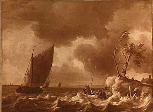 Fishing Boats near Brielle, 1652, Bonaventura Peeters
