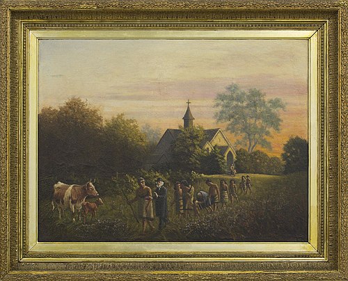 Untitled (Procession with Rev Richard Taylor, Hoani Wiremu Hipango and his family walking by the thi, , George Sherriff