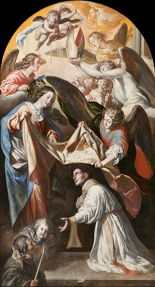 Imposición de la casulla a San Ildefonso, 1646, Antonio del Castillo y Saavedra