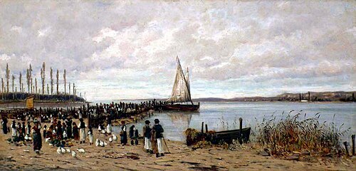 Crossing at Szántód, 1876, Géza Mészöly