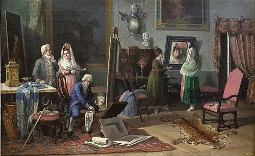 Antes de continuar el retrato, 1876, Pedro Rodríguez de la Torre