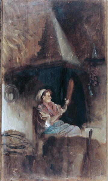 Next to the hearth, 1864, Giuseppe De Nittis
