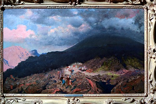 The eruption of Mount Vesuvius - II, 1872, Giuseppe De Nittis