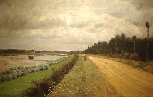 Along the Ofanto river, 1870, Giuseppe De Nittis