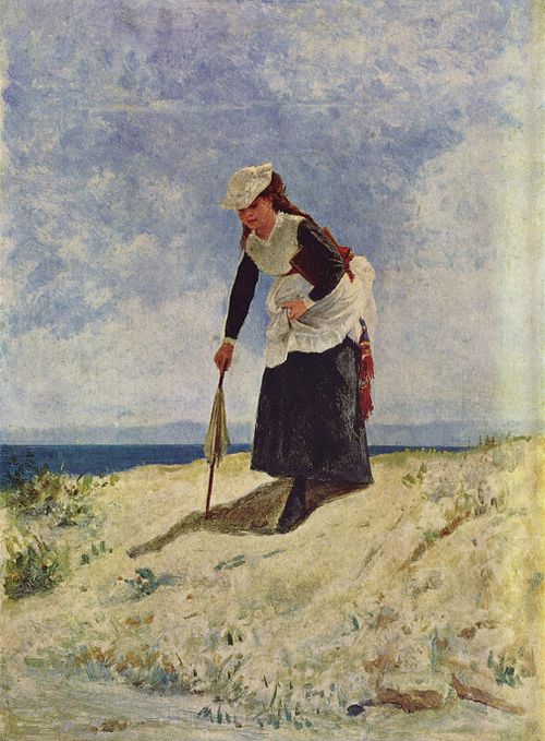 Woman on the sand, 1875, Giuseppe De Nittis