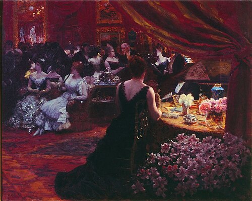 The salon of Princess Mathilde Bonaparte, 1883, Giuseppe De Nittis