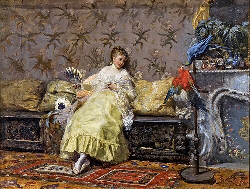 La dame aux perroquets, 1869, Giuseppe De Nittis