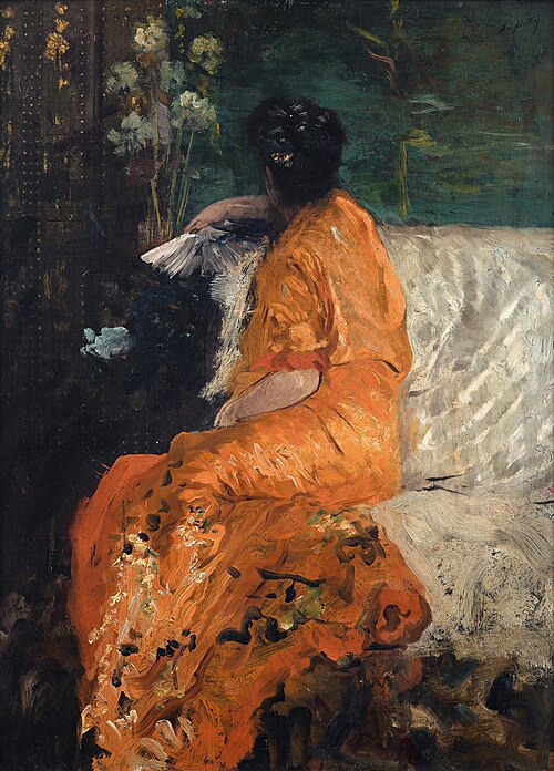 The orange kimono, 1883, Giuseppe De Nittis