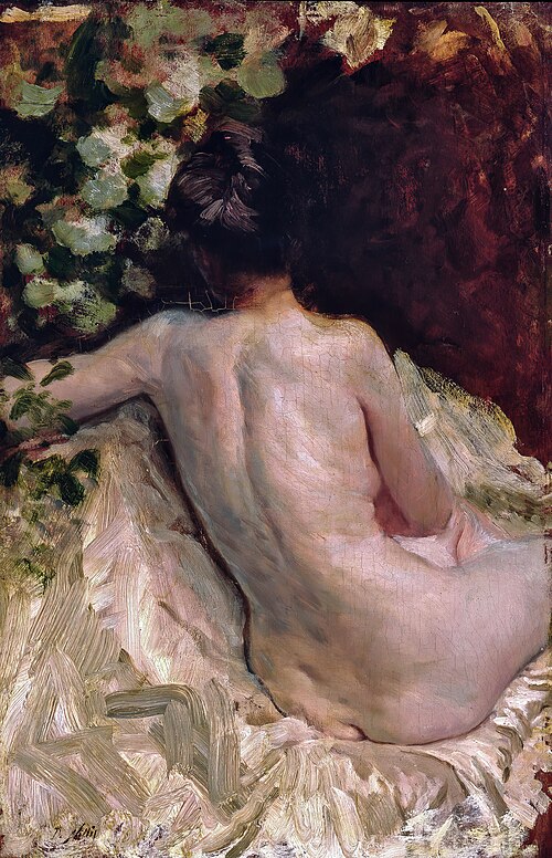 Nude from the back (Léontine), 1880, Giuseppe De Nittis