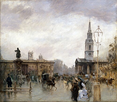 Trafalgar Square, 1878, Giuseppe De Nittis