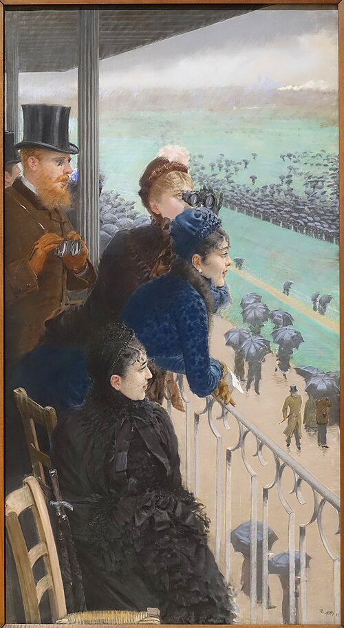 In the grandstand, 1881, Giuseppe De Nittis