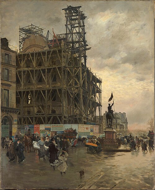 La Place des Pyramides, 1875, Giuseppe De Nittis