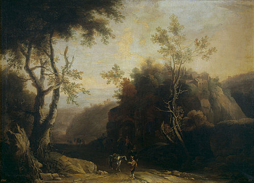 Landscape with tavern and Roman aqueduct, 1601, Pieter Spierinckx