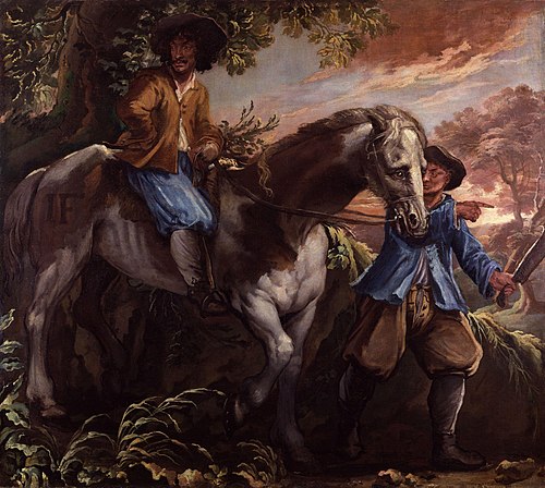 King Charles II on Humphrey Penderel's Mill Horse, 1664, Isaac Fuller