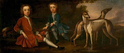Two Boys with Greyhounds, , Isaac Whood