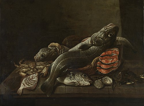 Nature morte avec des poissons, 1650, Isaac van Duynen