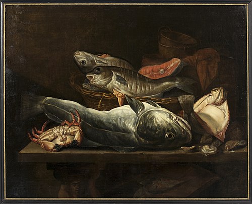 A fish still life, 1650, Isaac van Duynen