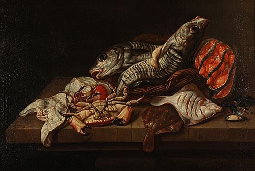 Stilleven met vissen, , Isaac van Duynen
