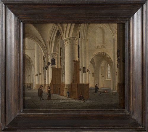 Interior of St Bavo in Haarlem, 1695, Isaack van Nickele