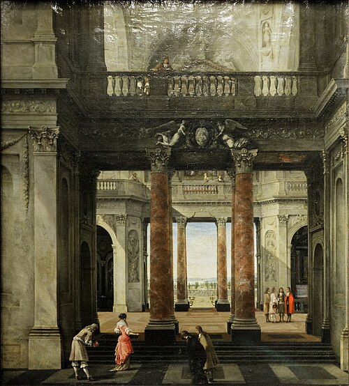 Vestibule d'un palais, 1675, Isaack van Nickele