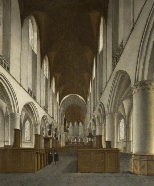 Interior of Saint Bavo, Haarlem, 1670, Isaack van Nickele
