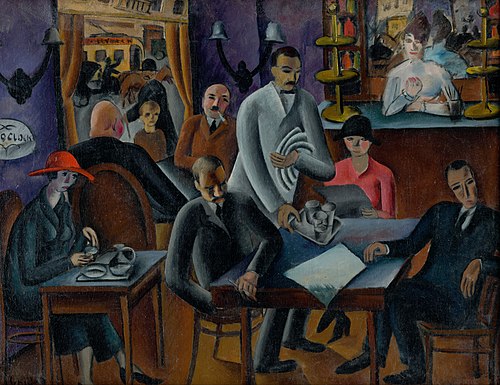 V kaviarni, 1924, Géza Schiller