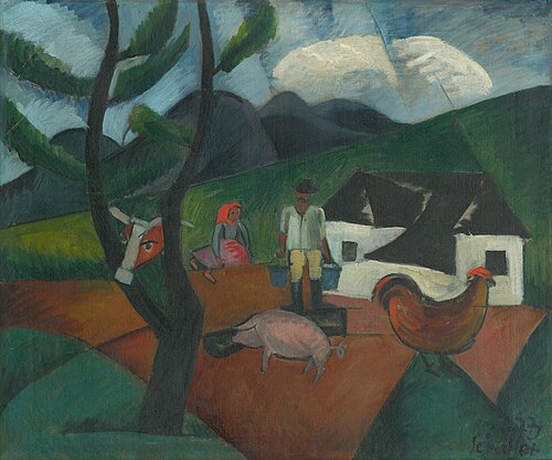 Hospodársky dvor, 1923, Géza Schiller