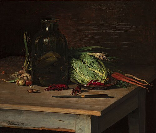 Still Life with Vegetables and Crayfish, 1887, Antonín Chittussi