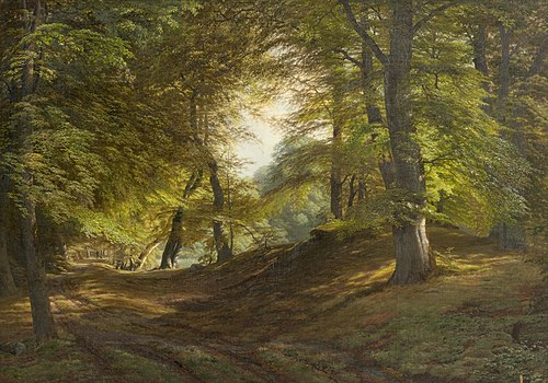 A Wood near Frederiksborg Castle, 1841, Godtfred Rump