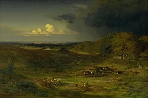 Landscape near Frederiksborg Castle, 1848, Godtfred Rump