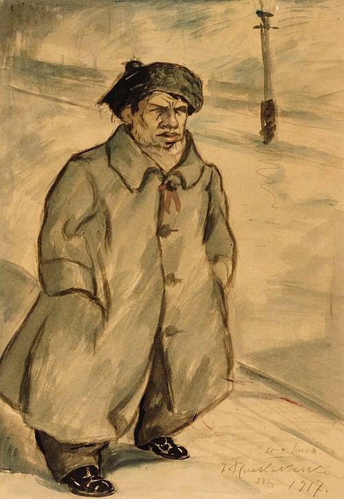 J. Ruokokoski ulsteriin puettuna, 1917, Jalmari Ruokokoski