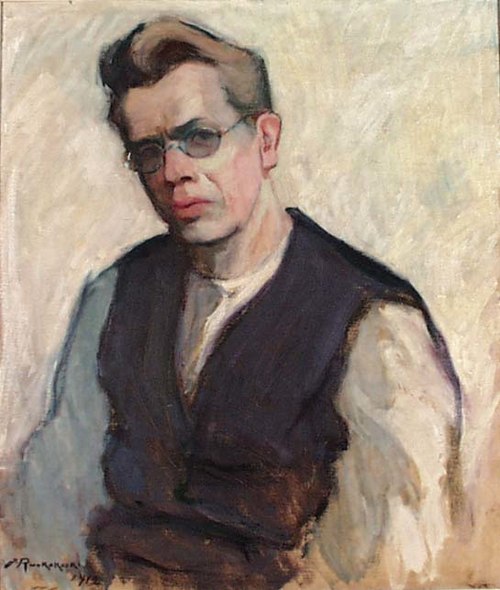 Self-Portrait with glasses, 1912, Jalmari Ruokokoski