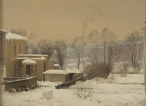 Urban Snow. Study, 1880, Gustaf Rydberg