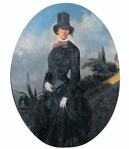 Portrait d'Anna Berthier, comtesse de Plaisance en tenue amazone, 1900, École française de peinture