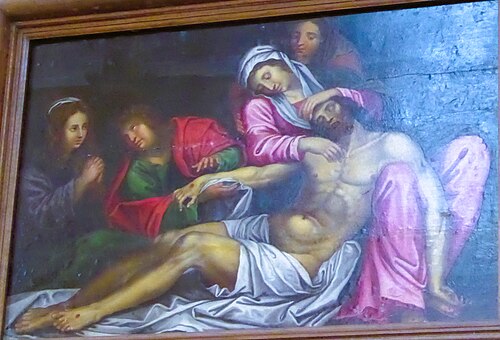 Tableau la Déploration, église Saint-Pierre (MH, réapparu), 1700, École française de peinture