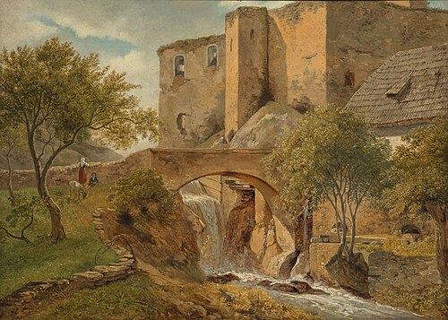 Below the Ruins of Okoř Castle, 1828, Antonín Mánes