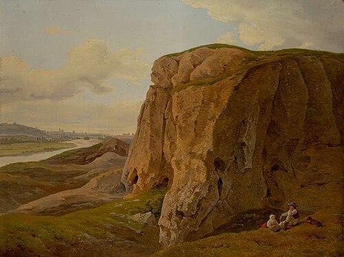 A Rock Between Braník and Podolí, 1834, Antonín Mánes