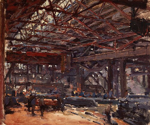 Kladno Ironworks, 1909, Antonín Slavíček