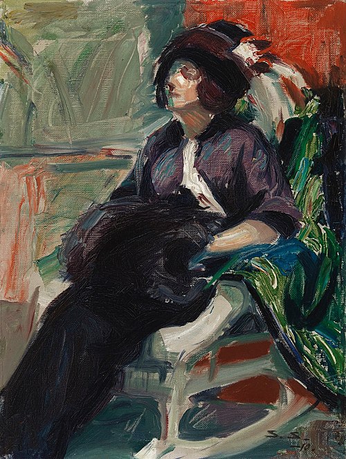 Dam i gungstol, 1910, Santeri Salokivi